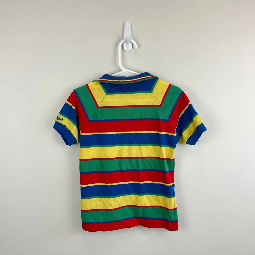 Vintage OshKosh B'gosh Colorful Striped Polo Shirt 6 USA